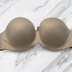 Bundle of two Victoria secret Strapless bras tan and beige Push-Up Bra - 34d